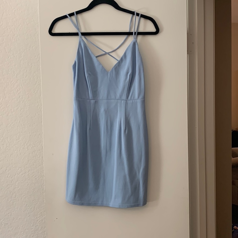 Blue mini dress